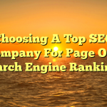 Choosing A Top SEO Company For Page One Search Engine Rankings